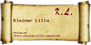 Kleiner Lilla névjegykártya
